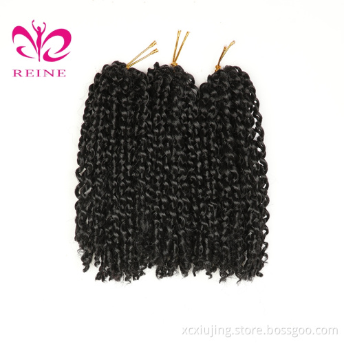 REINE African Hairstyle Mali bob 8inch 3pcs Synthetic Braid Twist Hair kinky Curly Braiding Hair Extension